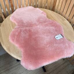 stunning Pink Sheepskin Rug, Soft Velvet Fur Throw, Chair Cover in A Beautiful Pink, Shearling, Girls Interior, Upholstery Project, Bespoke - thumbnail 2