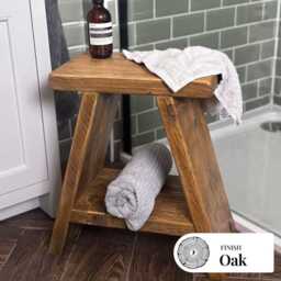 Rustic Reclaimed Wood Milking Stool - Farmhouse Side Table- Ilfracombe