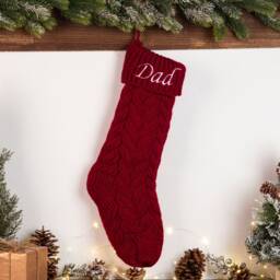 Personalized Christmas Stockings, Embroidered Stocking, Monogram Family Gift, Knitted Holiday Decor - thumbnail 4