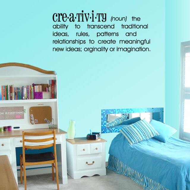 Creativity Noun The Ability To Transcend Traditional I Deas, Rules, Patterns & - Vinyl Wall Decal Quotes Sticker Dfb004Et - image 1