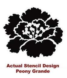 Peony Grande Stencil - Wall Art Stencil Instead Of Decals Easy To Use Wall Stencils For A Quick Room Update Floral Walls - thumbnail 4