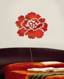 Peony Grande Stencil - Wall Art Stencil Instead Of Decals Easy To Use Wall Stencils For A Quick Room Update Floral Walls - thumbnail 1