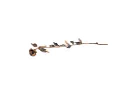 Rose Sculpture Handmade Out Of Copper Dried Long Stem Roses Metal Artwork Ooak Anniversary Wedding Birthday Gift Idea - Custom Order - thumbnail 1