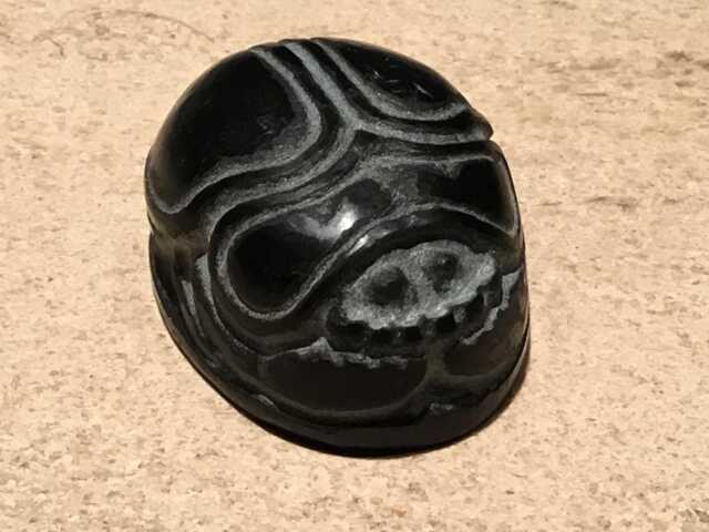 Intense Spiritual Black Jade Scarab 40 X 33 Mm Writings Say That Jade Is A Protective Energy & Healing Stone - image 1