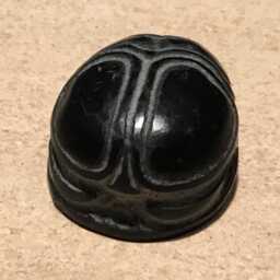 Intense Spiritual Black Jade Scarab 40 X 33 Mm Writings Say That Jade Is A Protective Energy & Healing Stone - thumbnail 3