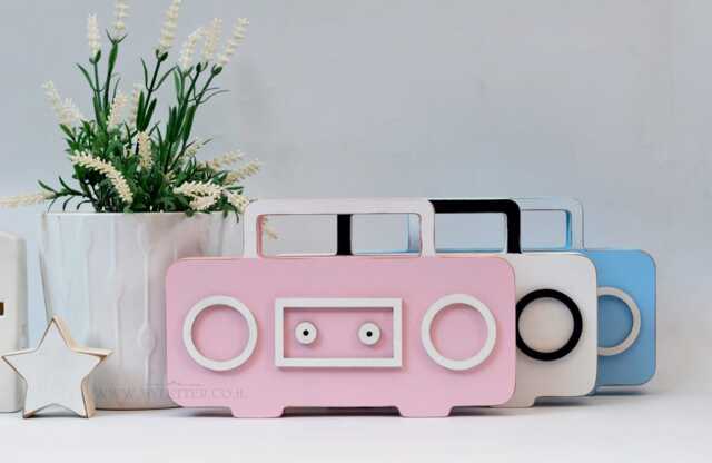 Wood Retro Radio Tape, Retro Tape Decor, Modern Nursery Nursery, Kids Room Child Music - image 1