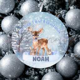 Personalised Kids Christmas Decoration - Grandson First Gift Niece 1St Bauble Stocking Filler Eve Box