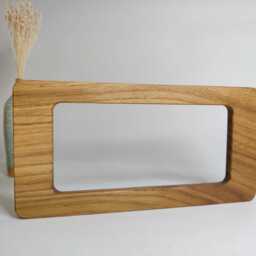 Flip Clock With Interchangeable Wooden Front - Split Flap Clock, Wall & Desk Handmade - thumbnail 3