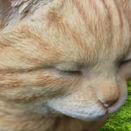 Ginger Concrete Kitten Figurine Outdoor Sleeping Cat Sculpture Handmade Stone Kitty Decor Cement Pet Ornament Memorial Statue Yard Art - thumbnail 4
