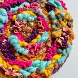 Carnival 14-Inch Round Woven Wall Hanging - thumbnail 2