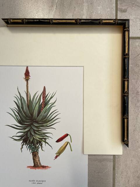 Black & Gold Bamboo Wood Photo Frame, Made To Order - image 1