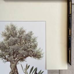 Black & Gold Bamboo Wood Photo Frame, Made To Order - thumbnail 2