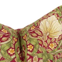 William Morris - Pimpernel Cotton Red/Thyme Cushion Cover Throw Pillow Designer Home Decor - thumbnail 3