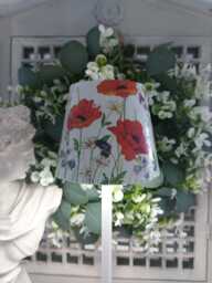 Beautiful Decoupaged Poppy Meadow Indoor/Outdoor Usb Rechargeable Table Lamp.no Plugs Or Sockets Needed. Cordless Lamp
