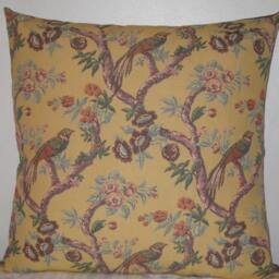 "Floral & Birds Decorative Pillow Cover-In 20""x20" - thumbnail 2