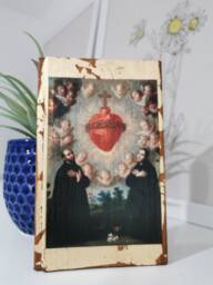 Holy Heart Wood Wall Art By Jos?? De P??ez Baroque Catholic Painting - thumbnail 1