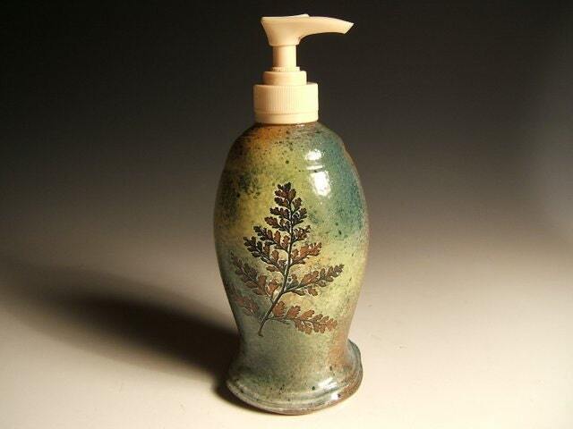 Soap Dispenser Lotion Pump With Ferns - image 1