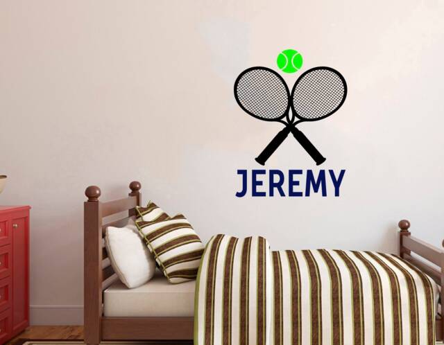 Personalized Name Tennis Wall Decal Removable Vinyl Decor 2289 - image 1