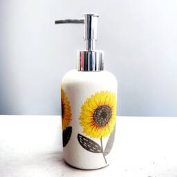 Sunflower Ceramic Soap Dispenser, Bathroom Accessorie, Home Decor, Gift Boxed - thumbnail 3