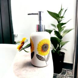 Sunflower Ceramic Soap Dispenser, Bathroom Accessorie, Home Decor, Gift Boxed - thumbnail 2