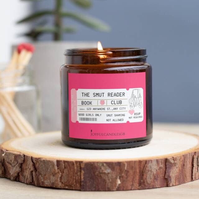 Bookish Candle For Smut Reader Book Club - Booktok Soy Scented Gift - image 1