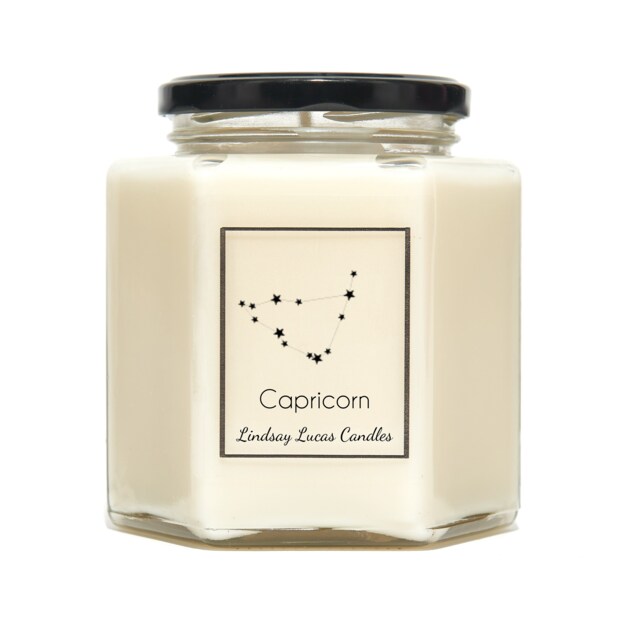 Capricorn Star Sign Scented Candle, Zodiac Constellation Astrology Gift, Horoscope Birthday Candles, Astronomy - image 1