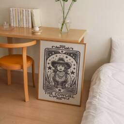 Cowgirl Tarot Card Art Print Retro Western Decor - thumbnail 3