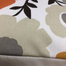 "Floral Cotton Cushion Cover Set Auburn, Wine, Orange, Grey - 16"" X 16" - thumbnail 2