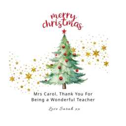 Personalised Thank You Teacher Christmas Candle Gift, Appreciation Xmas Present, Childminder Keepsake - thumbnail 2
