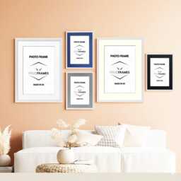 Handmade Mdf White Picture Frame With Different Mounts Photo Poster Frames Wall Art Display Anniversary Gifts - thumbnail 2
