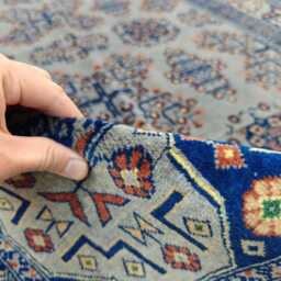 Handcrafted Wool Saruki Rug Traditional Turkmen Carpet - 6.7x5.1 Ft - thumbnail 4