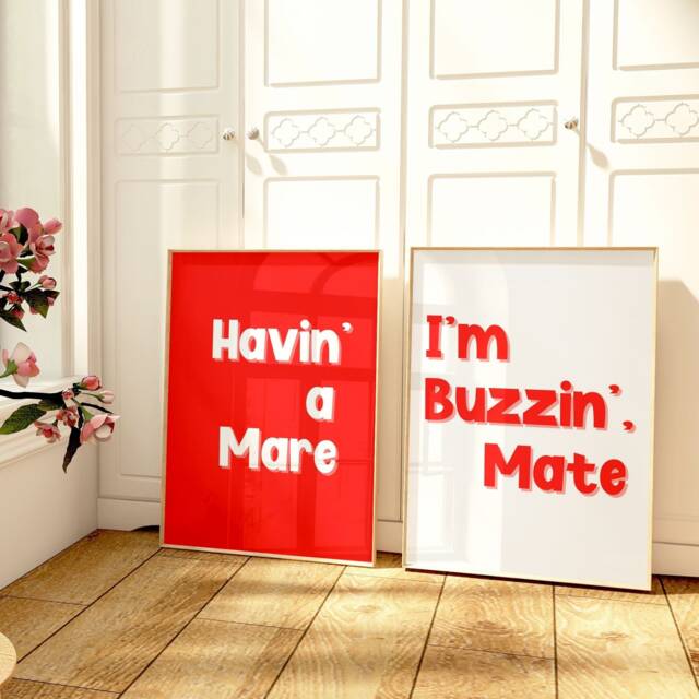 Manchester Slang Wall Prints, I'm Havin' A Mare Print, Buzzin' Mate Prints For Mancs - image 1