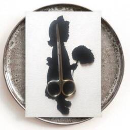 Custom Hand-Cut Family Silhouette Portrait Heirloom Art - thumbnail 2