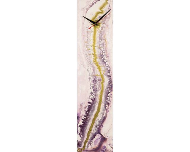 Modern Wall Clock Purple Home Decor Abstract Art, Unique Clock Decor, Contemporary Art in The UK - image 1