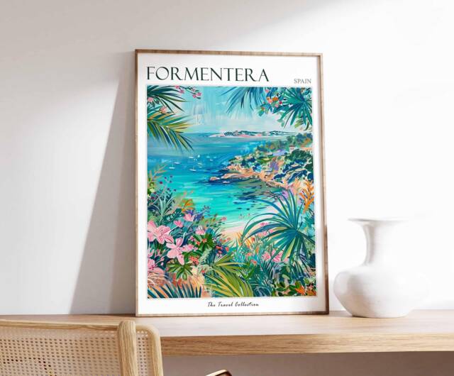 Formentera Travel Poster Spain Coastal Art Print - image 1