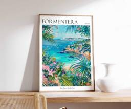Formentera Travel Poster Spain Coastal Art Print - thumbnail 1