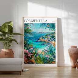 Formentera Travel Poster Spain Coastal Art Print - thumbnail 2