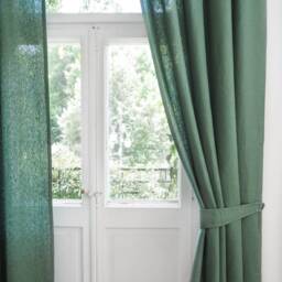 Eucalyptus Green Heavy Linen Curtain Tie Back - thumbnail 2