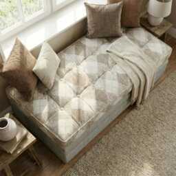 Linen Window Seat Cushion, Indoor French Style Floor Cushion - thumbnail 2