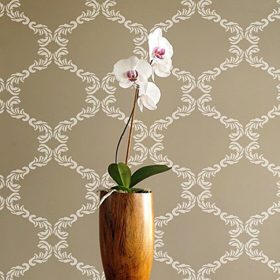 Chelsea Allover Wall Pattern - Small Scale Reusable Stencil Patterns For Walls Just Like Wallpaper Diy Decor - image 1