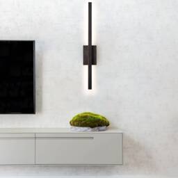 Tall Linear Wall Sconce - Modern Wooden Lamp Minimalist Scandinavian Wood Light Natural Oak Lights For Bedroom - thumbnail 2