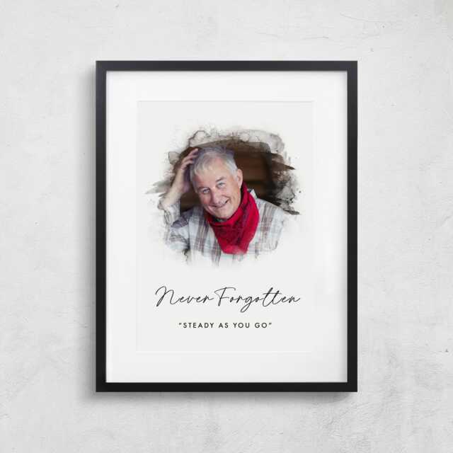 Memorial Photo Print. Personalised Keepsake Gift. Framed Wall Art For Home. Use Your Own. Custom Made. Loss Grief Funeral Family - image 1