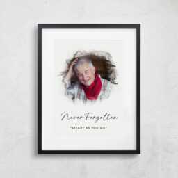 Memorial Photo Print. Personalised Keepsake Gift. Framed Wall Art For Home. Use Your Own. Custom Made. Loss Grief Funeral Family - thumbnail 1