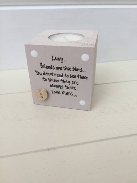 Shabby Personalised Chic Special Best Friend Candle Gift Birthday Present Any Name You Would Like
