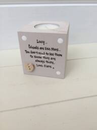 Shabby Personalised Chic Special Best Friend Candle Gift Birthday Present Any Name You Would Like