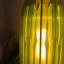 Avocado Cactus Lampshade Green Acrylic Mid Century Modern Lighting - thumbnail 3