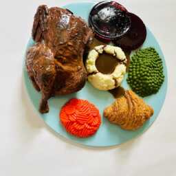 Chicken Dinner Plate Wall Hanging/Dopamine D??cor/Fake Food/Kitchen D??cor/Food D??cor/Pop Art/Maximalist D??cor/Funny Clock/Unique Gift - thumbnail 3