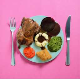Chicken Dinner Plate Wall Hanging/Dopamine D??cor/Fake Food/Kitchen D??cor/Food D??cor/Pop Art/Maximalist D??cor/Funny Clock/Unique Gift - thumbnail 1