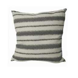 Super Soft Grey Cream Stripe Cushion Cover 45x45 cm - 18x18 - thumbnail 3