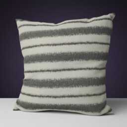 Super Soft Grey Cream Stripe Cushion Cover 45x45 cm - 18x18 - thumbnail 2